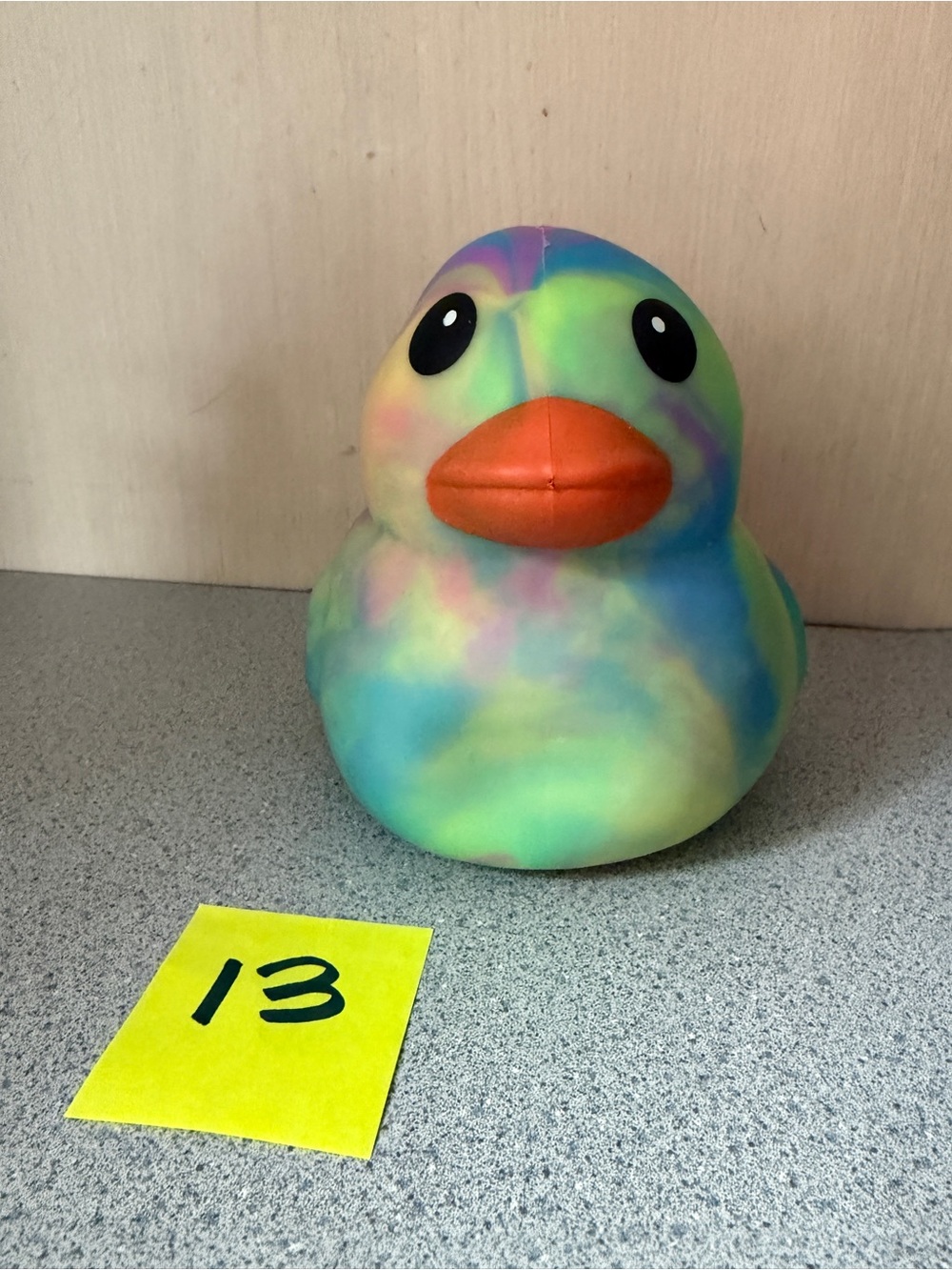 New Viral Jumbo 5" XL Squishy Duck Rainbow Tie Dye Toymendous Swirl Pink Blue 13